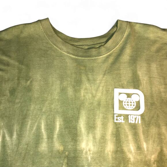 Walt Disney World Spirit Jersey - Olive Green Tie Dye Oversized Sweatshirt XXL - Picture 2 of 9